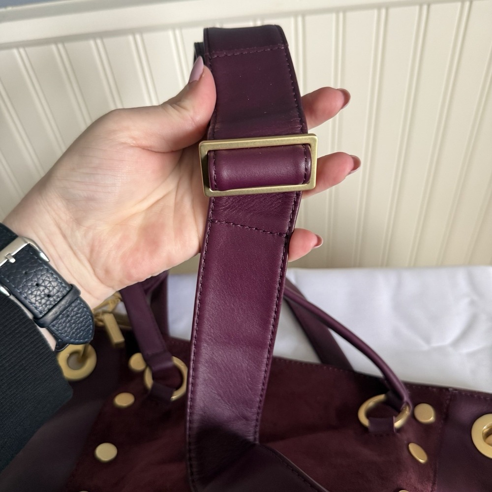 Hammitt Los Angeles Daniel Medium Purple Gold Leather Crossbody Bag Purse EUC - Picture 6 of 16